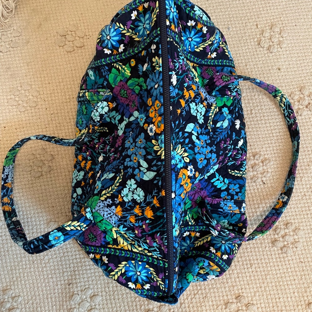 Vera Bradley Large Duffel Bag in Blue Floral